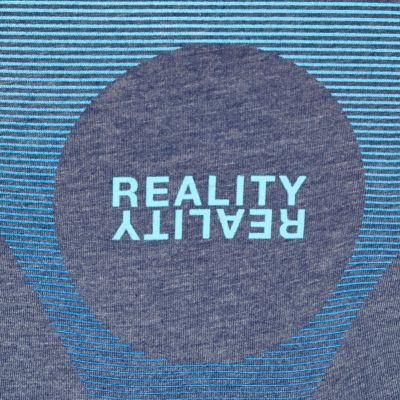 Boys navy reality print t-shirt
